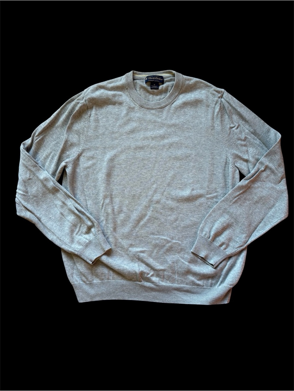 Brooks Brothers Men’s Crewneck Sweater in Light Gray, size medium
